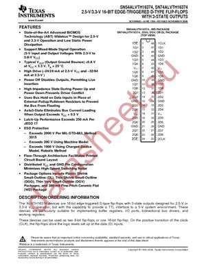 74ALVTH16374VRE4 datasheet  